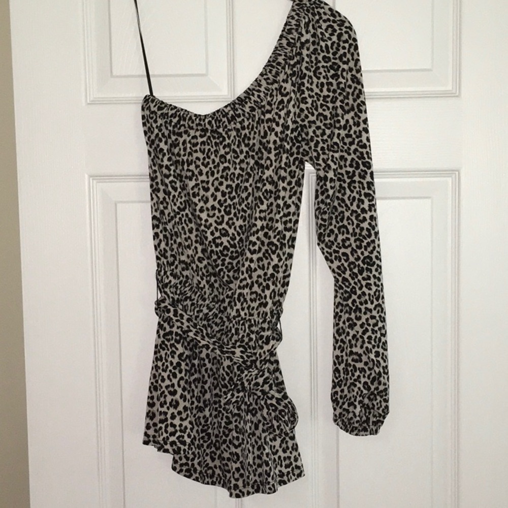 Michael Kors Cheetah One Shoulder Tunic